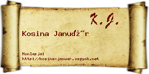 Kosina Január névjegykártya